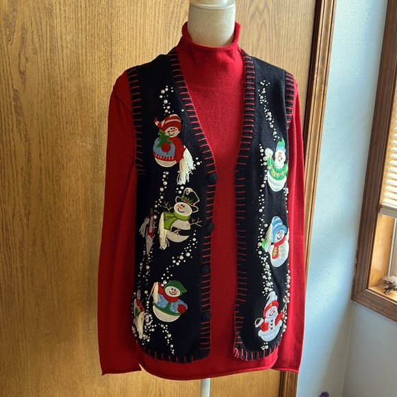 EUC Ladies Festive Holiday Vest - Picture 1 of 13